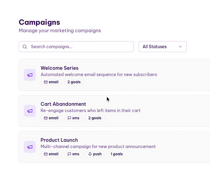 Bulk email coordination with segmentation controls​