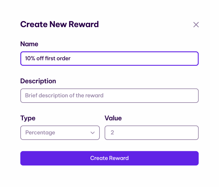 Configurable reward structures with support for tiered and points-based models